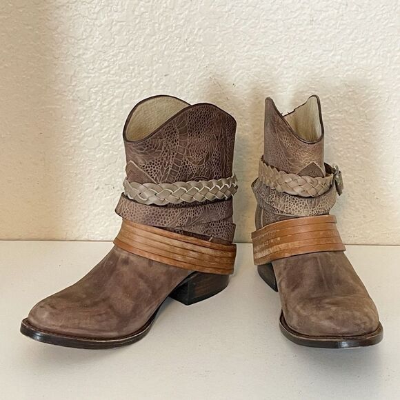 Freebird MEZCAL Brown Bootie western style size 8 - Picture 3 of 17